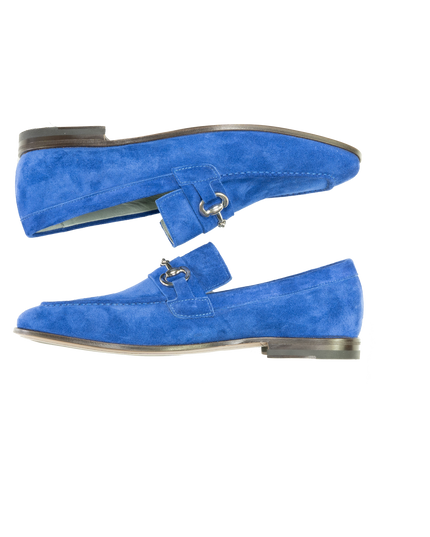 Mocassins Daim Bleu