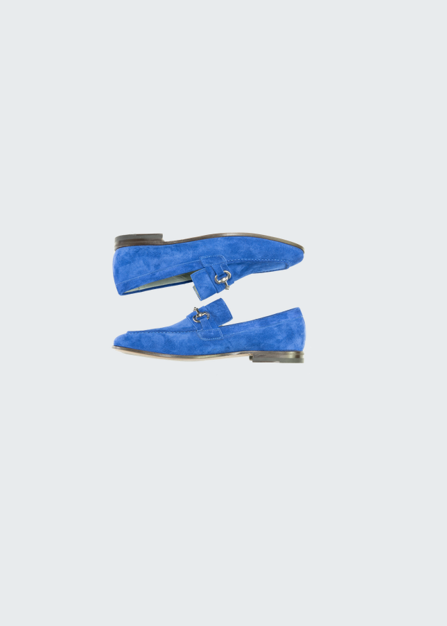 Mocassins Daim Bleu