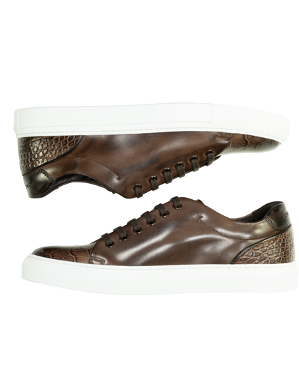 Baskets en cuir