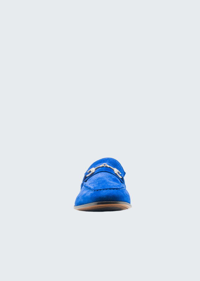 Mocassins Daim Bleu
