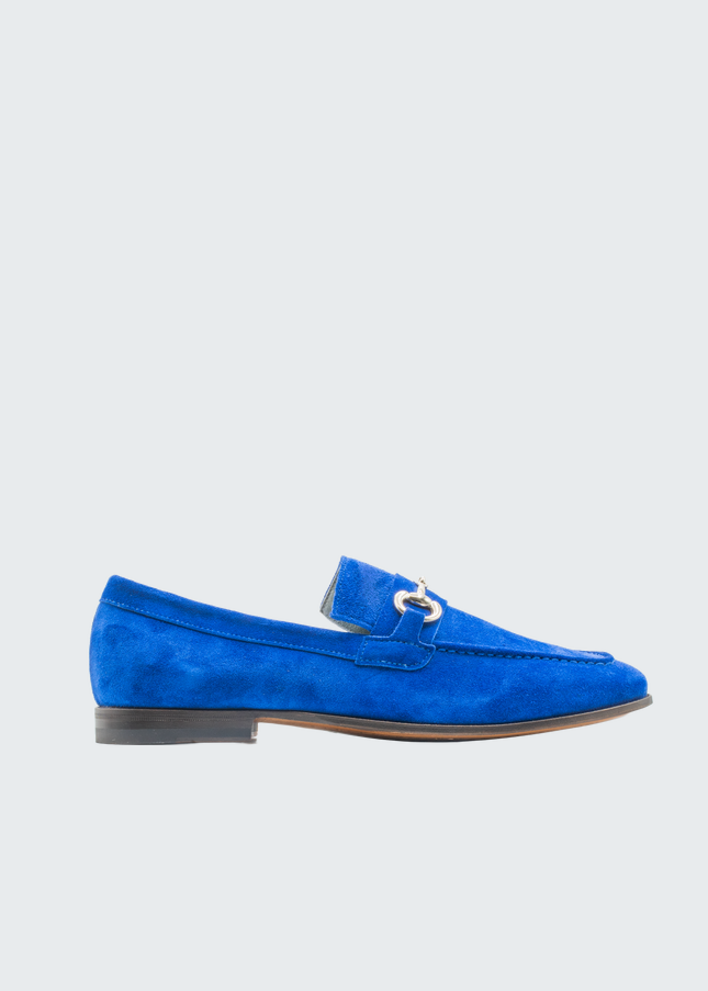 Mocassins Daim Bleu