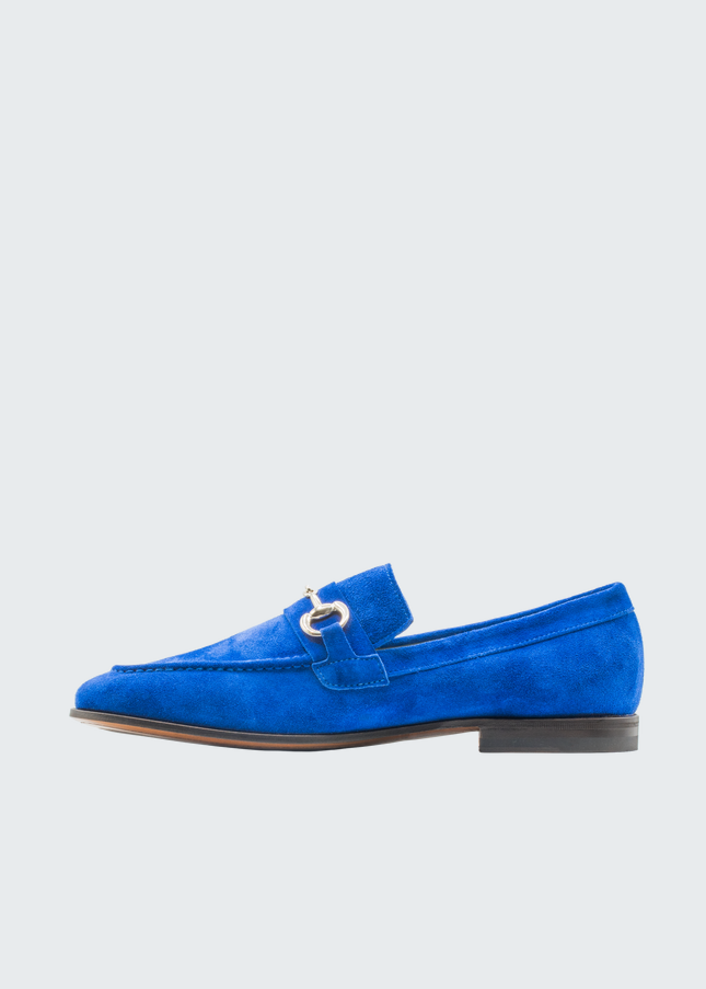 Mocassins Daim Bleu